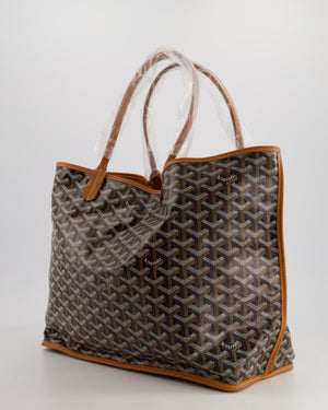 *SUPER RARE* Goyard Anjou PM in Tan & Black Goyardine & Calfskin Leather Reversible Shoulder Bag