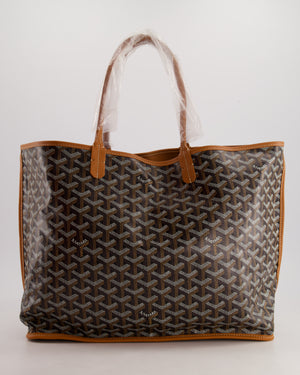 *SUPER RARE* Goyard Anjou PM in Tan & Black Goyardine & Calfskin Leather Reversible Shoulder Bag