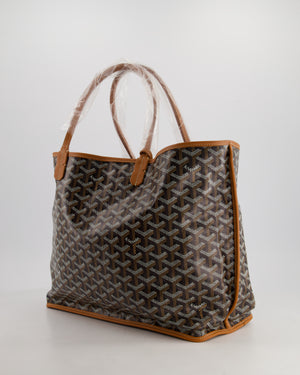 *SUPER RARE* Goyard Anjou PM in Tan & Black Goyardine & Calfskin Leather Reversible Shoulder Bag