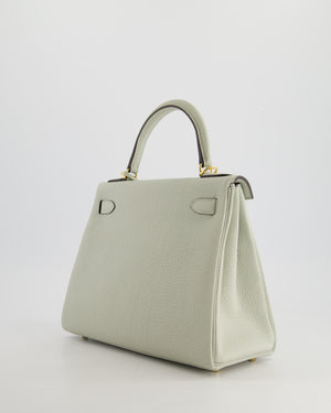 Hermès Kelly 28cm Bag Retourne in Gris Neve Clemence Leather with Gold Hardware