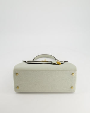 Hermès Kelly 28cm Bag Retourne in Gris Neve Clemence Leather with Gold Hardware