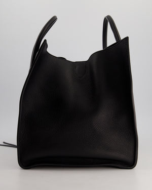 Celine Black Large Phantom Luggage Handbag in Grained Calfskin Leather with Ruthenium Hardware