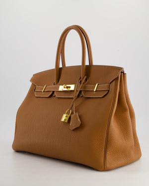 Hermès Birkin Bag 35cm in Gold Togo Leather with Gold Hardware