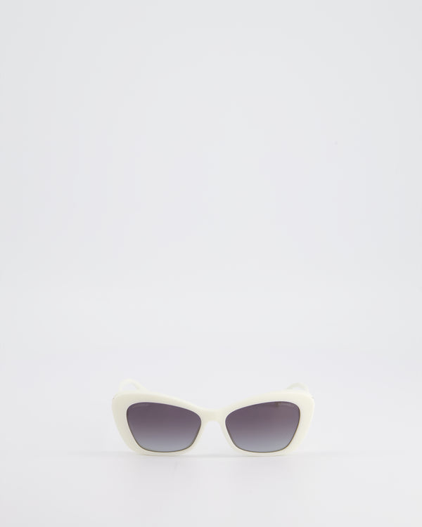 Chanel Ivory Sunglasses with Pearl Detail