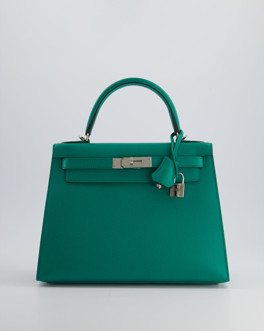 Hermès Kelly Sellier 28cm in Vert Jade Epsom Leather with Palladium Hardware