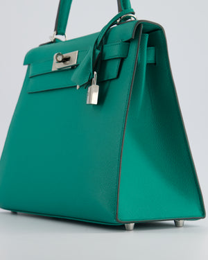 Hermès Kelly Sellier 28cm in Vert Jade Epsom Leather with Palladium Hardware