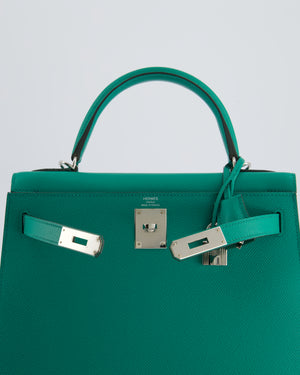 Hermès Kelly Sellier 28cm in Vert Jade Epsom Leather with Palladium Hardware