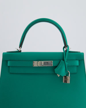 Hermès Kelly Sellier 28cm in Vert Jade Epsom Leather with Palladium Hardware