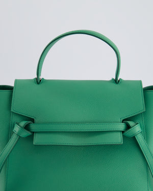 Celine Green Medium Belt Bag with Silver Hardware