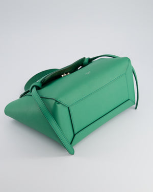 Celine Green Medium Belt Bag with Silver Hardware