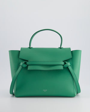 Celine Green Medium Belt Bag with Silver Hardware