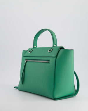 Celine Green Medium Belt Bag with Silver Hardware