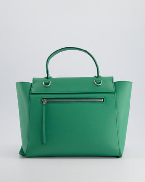 Celine Green Medium Belt Bag with Silver Hardware