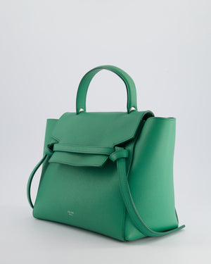 Celine Green Medium Belt Bag with Silver Hardware