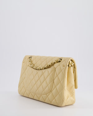 *FIRE PRICE* Chanel Beige Medium Double Flap Bag in Lambskin Leather with Champagne Gold Hardware