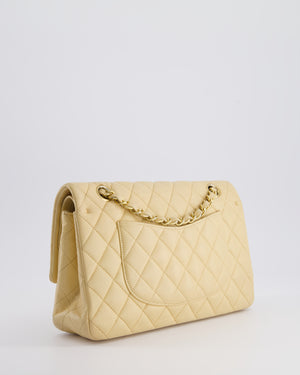 *FIRE PRICE* Chanel Beige Medium Double Flap Bag in Lambskin Leather with Champagne Gold Hardware