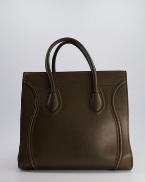 Celine Brown Large Phantom Luggage Handbag in Grained Calfskin Leather with Gold Hardware