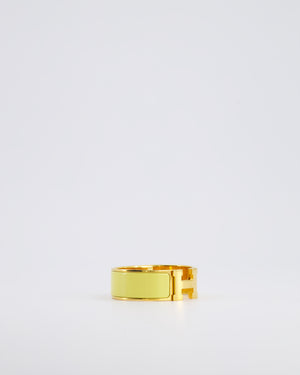 Hermes Large Clic H in Yellow with Gold Hardware