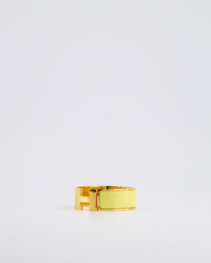 Hermes Large Clic H in Yellow with Gold Hardware