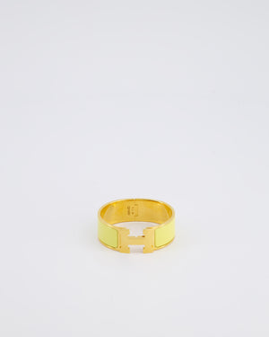 Hermes Large Clic H in Yellow with Gold Hardware