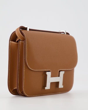 *HOT* Hermès Constance Mini 18cm Bag in Gold Epsom Leather with Palladium Hardware