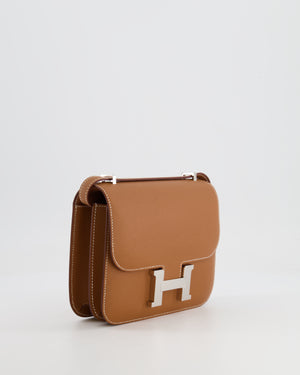 *HOT* Hermès Constance Mini 18cm Bag in Gold Epsom Leather with Palladium Hardware