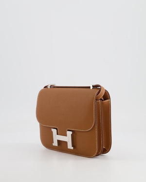 *HOT* Hermès Constance Mini 18cm Bag in Gold Epsom Leather with Palladium Hardware