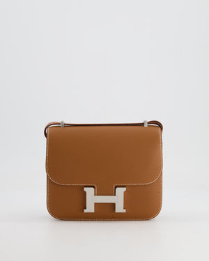 *HOT* Hermès Constance Mini 18cm Bag in Gold Epsom Leather with Palladium Hardware