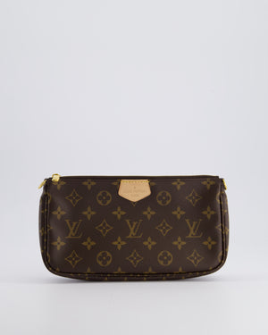 Louis Vuitton Monogram Multi Pochette Bag with Khaki Green Strap and Gold Hardware RRP £1970