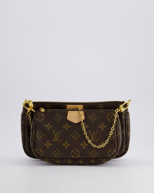 Louis Vuitton Monogram Multi Pochette Bag with Khaki Green Strap and Gold Hardware RRP £1970