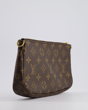 Louis Vuitton Monogram Multi Pochette Bag with Khaki Green Strap and Gold Hardware RRP £1970