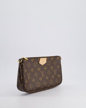 Louis Vuitton Monogram Multi Pochette Bag with Khaki Green Strap and Gold Hardware RRP £1970