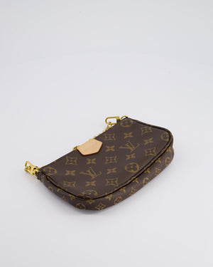 Louis Vuitton Monogram Multi Pochette Bag with Khaki Green Strap and Gold Hardware RRP £1970