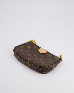 Louis Vuitton Monogram Multi Pochette Bag with Khaki Green Strap and Gold Hardware RRP £1970