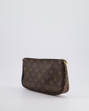 Louis Vuitton Monogram Multi Pochette Bag with Khaki Green Strap and Gold Hardware RRP £1970