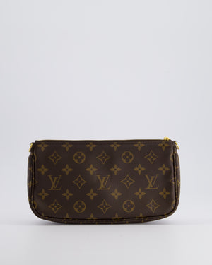 Louis Vuitton Monogram Multi Pochette Bag with Khaki Green Strap and Gold Hardware RRP £1970