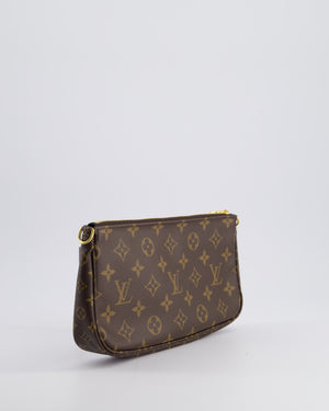 Louis Vuitton Monogram Multi Pochette Bag with Khaki Green Strap and Gold Hardware RRP £1970