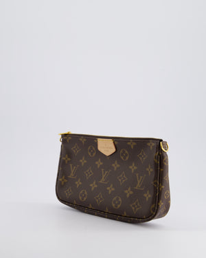 Louis Vuitton Monogram Multi Pochette Bag with Khaki Green Strap and Gold Hardware RRP £1970