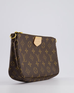 Louis Vuitton Monogram Multi Pochette Bag with Khaki Green Strap and Gold Hardware RRP £1970