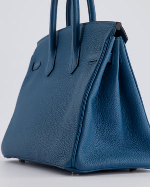 Hermès Birkin 25cm Retourne Bag in Bleu Colbert Togo Leather with Palladium Hardware