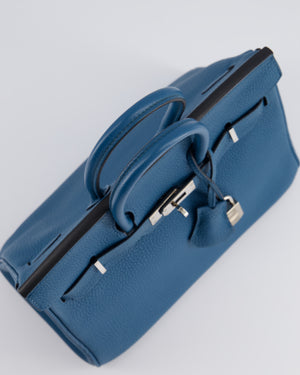 Hermès Birkin 25cm Retourne Bag in Bleu Colbert Togo Leather with Palladium Hardware