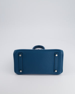 Hermès Birkin 25cm Retourne Bag in Bleu Colbert Togo Leather with Palladium Hardware