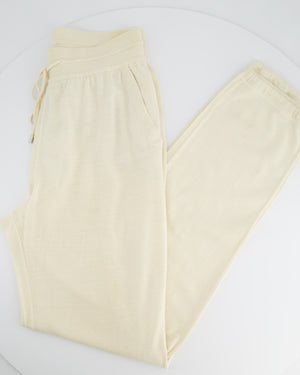 Loro Piana Cream Cashmere Blend Joggers Size IT 46 (UK 14)