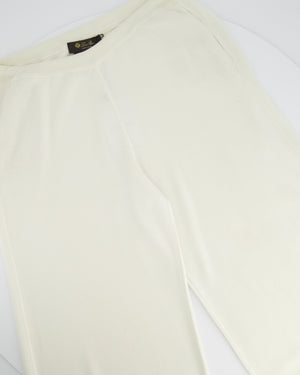 Loro Piana White Silk Blend Wide Leg Trousers IT 42 (UK 10)