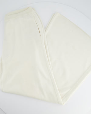 Loro Piana White Silk Blend Wide Leg Trousers IT 42 (UK 10)