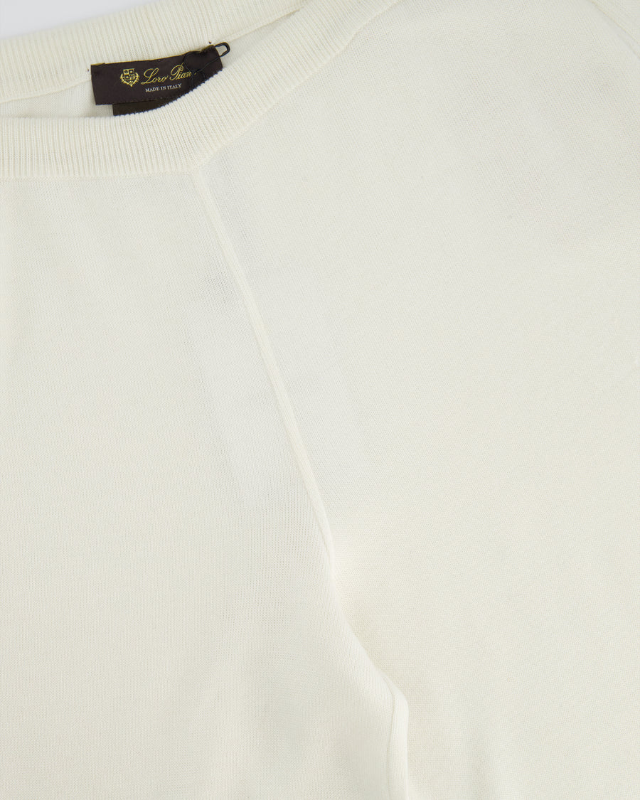 Loro Piana White Silk Blend Wide Leg Trousers IT 42 (UK 10)