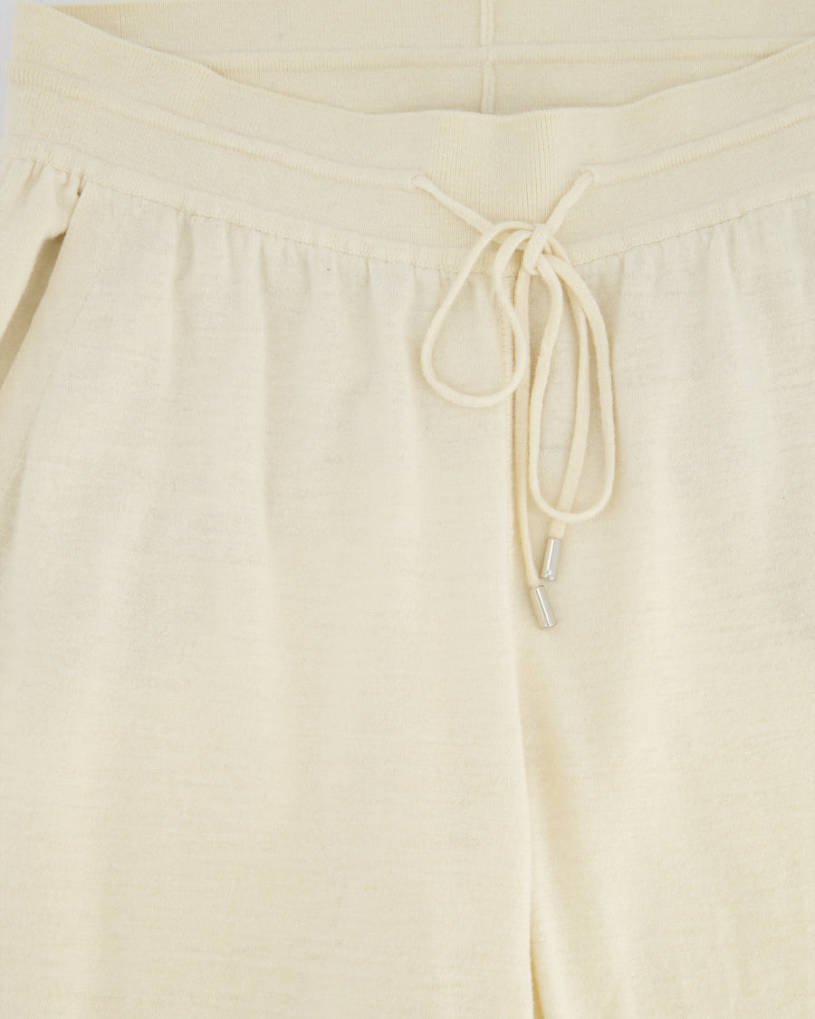 Loro Piana Cream Cashmere Blend Joggers Size IT 46 (UK 14)