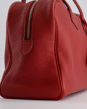 Hermès Victoria II 35cm Bag in Rouge Garance Clemence Leather with Palladium Hardware