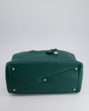 Hermès Victoria II 35cm Bag in Malachite Clemence Leather with Palladium Hardware