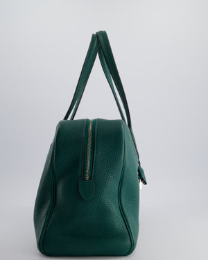 Hermès Victoria II 35cm Bag in Malachite Clemence Leather with Palladium Hardware